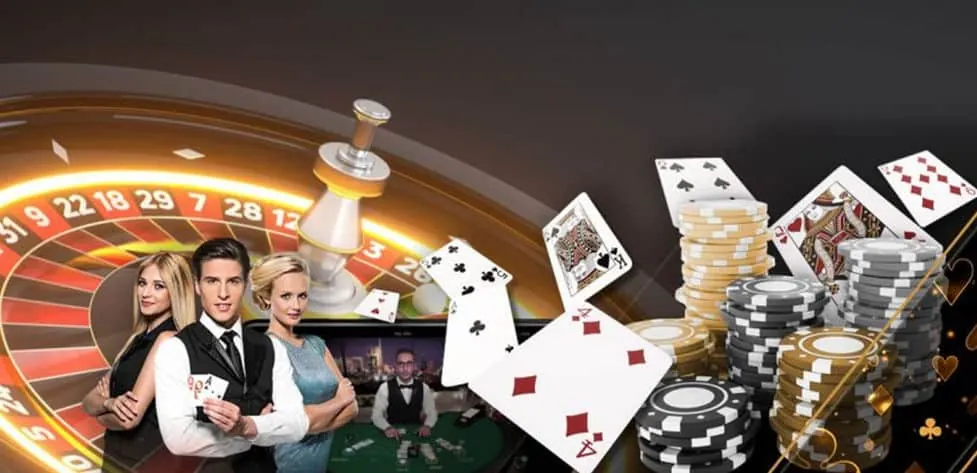 Diverse casino game elements exploding with excitement