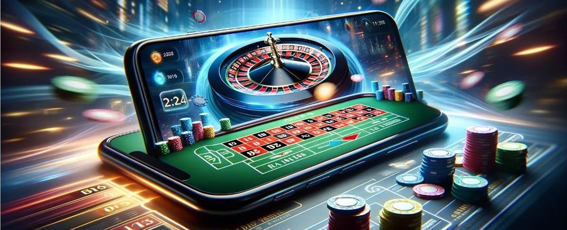 tg777 bet Blog Hero Image: Dynamic scene of online casino and sports betting elements with a touch of luxury and technology, warm gold and red tones, opulent, premium, glitter, luxury, rich details.